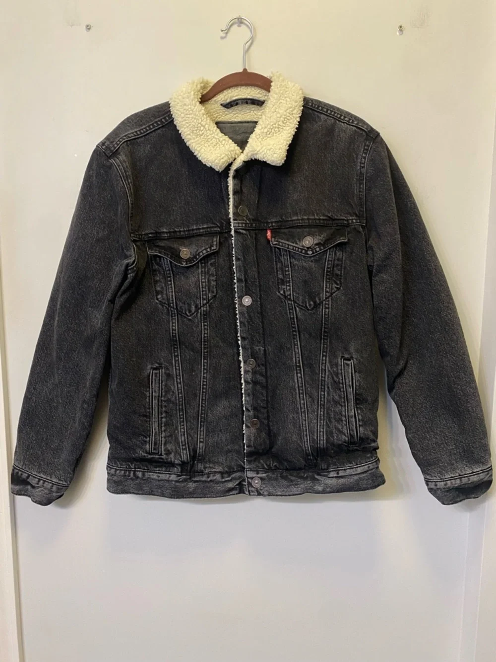 Levi's Type III Sherpa Trucker Jacket - Faded Black - L